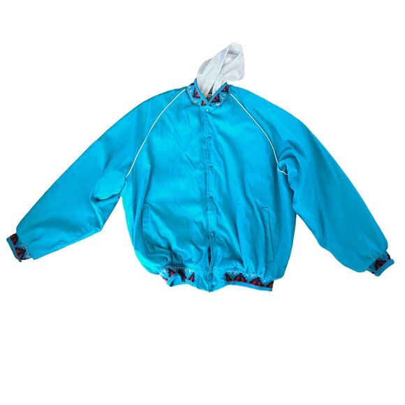 VNTG 1990's PFI Westernwear Hooded Puffy Windbreaker Size XXL Made in the USA - Picture 1 of 16